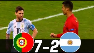 portugal vs Argentina 7 - 2 goles y resumen