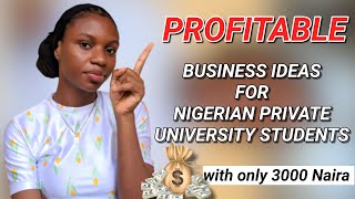 12 BUSINESSES YOU CAN START UP WITH 3,000 NAIRA AS A NIGERIAN PRIVATE UNIVERSITY STUDENT