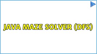 Java Maze Solver (DFS)