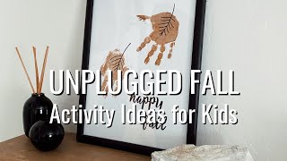 Screen-Free Fall Activities for Young Kids