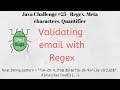Java Challenges #25 - Regex, Meta characters, Quantifier
