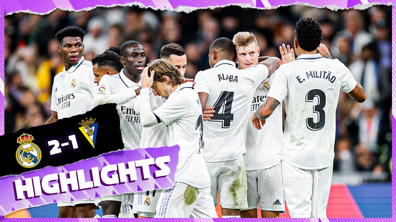 Real Madrid 2-1 Cádiz | HIGHLIGHTS | LaLiga 2022/23 - YouTube