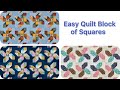 Easy Quilt Blocks of Squares. For Beginners.Upcycling of Fabric Scraps