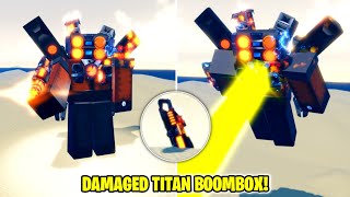 How to get DAMAGED TITAN BOOMBOX + ULTIMATE RECOVERY BADGE in SUPER BOX SIEGE DE