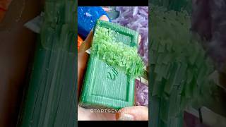 Carving dry strips on large soap. #asmrsoap #satisfying