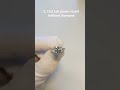 2.13ct lab grown diamond in a micro pave engagement ring. www.luksusdiamonds.com