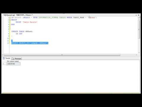 TSQL: How To Check If A Table Exists TSQL: How To Check If A Table Exists