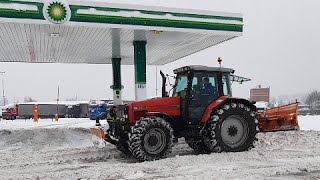 Odśnieżanie na 2 pługi oraz WYCIAGANIE TIRÓW 2023 || LUKI9610