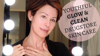 BEST DRUGSTORE Skincare Routine | BUDGET Products for +40s for a Youthful Glow | Dominique Sachse