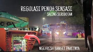 GAK SEROBOT GAK SERU❗BUS SALING SEROBOT DEMI MASUK KAPAL DI PELABUHAN MERAK