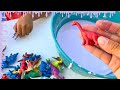 Oobleck Slime Experiment With Dinosaurs! T Rex, Velociraptor, Stegosaurus, Dimetrodon