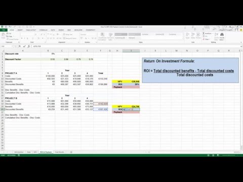 How To... Calculate ROI and Payback in Excel 2013 How To... Calculate ROI and Payback in Excel 2013