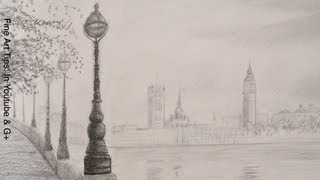 How to Draw the Big Ben - How to draw a Landscape
