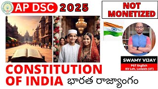 AP DSC PGT ENGLISH|| CLASS 15||CONSTITUTION OF INDIA||#swamyvijay