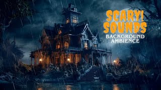 Cozy Haunted House - Halloween Ambience with Fireplace, Rain, & Distant Thunder for Relaxation