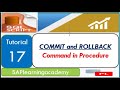 SQL Script Tutorial 17 - COMMIT and ROLLBACK command in procedure | Example of COMMIT and ROLLBACK