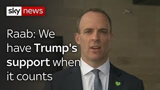 Raab: We have Trump's support when it counts