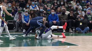 Giannis injured his knee and Stevens Adams immediately went to pick him up🙏