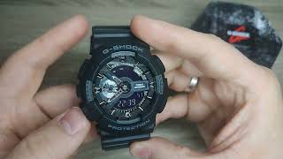 HOW TO CHANGE TIME AND DATE CASIO G-SHOCK GA-110-1BER