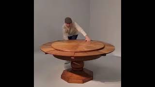 Expandable Circular Table circa 1920s designed by Josef Seiler