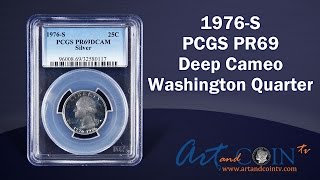 1976-S PCGS PR69 Deep Cameo Silver Washington Quarter at Art and Coin TV