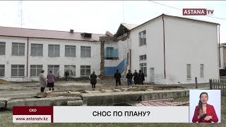 В школе г. Тайынша СКО снесли часть постройки