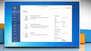 How to print a document in Microsoft® Word 2013