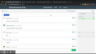 How to use Backchannel Chat