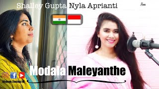 Modala Maleyanthe Cover | Shalley Gupta | Nyla Aprianti | Mynaa | India- Indonesia Singers #kannada