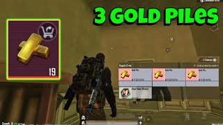 omg I got 3 Gold Piles first time ever😍 | pubg Metro Royale chapter-12