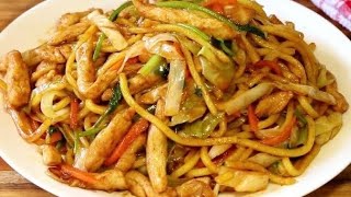 炒面怎么做好吃？这个炒面香辣营养美味，做法非常简单！Stir Fry Noodles with Chicken and Vegetables Yummy!👍👍👍