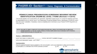 PASRR Forms and Process