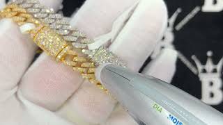 4.75 Carat Diamond Cuban Bracelet 8MM Width 10K Yellow or White Gold | Real Iced Out Jewelry