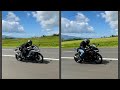 2 Kawasaki Ninja ZX-25R (2024 & 2023) - Modified Stock Exhaust and Akra Slip-on Flyby