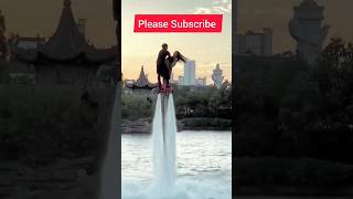 This Flyboard Ride --☝️ is so cool_ Girl really enjoying so much