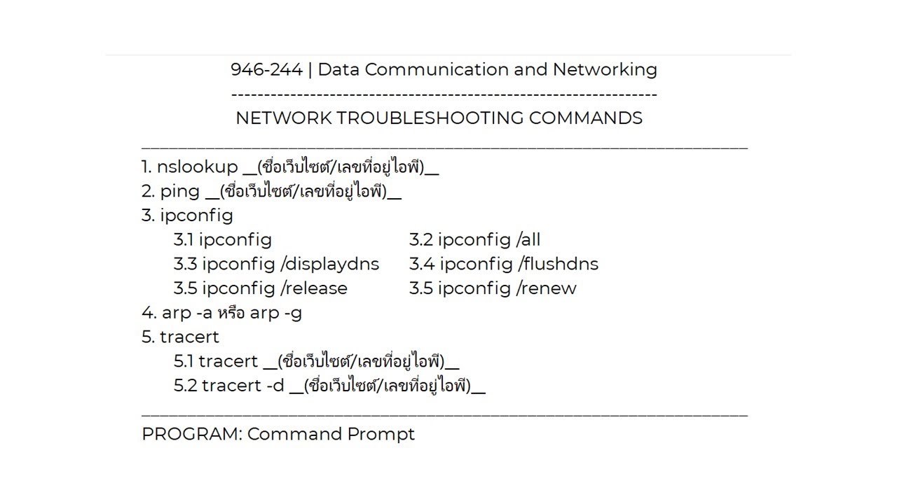 Networking | NETWORK TROUBLESHOOTING COMMANDS - YouTube