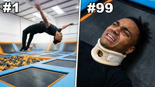 100 STUNTS in 1 Stunde im Trampolinpark! 💀 (geht schief)