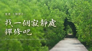 龍德上師：找一個寂靜處禪修吧Find a silence place to practice meditation