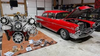 Major Upgrade to the 57 Chevy Belair with CVF Racing Reaper SBC Serpentine Kit!