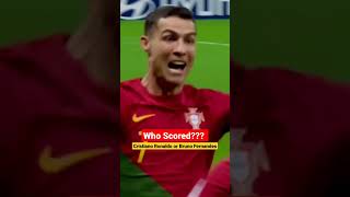 Cristiano Ronaldo or Bruno Fernandes  Goal Controversy #shorts #portugal #cr7 #brunofernandes