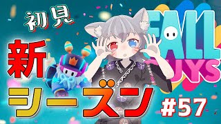 【白狐きゅう/フォールガイズ】ポンにも新シーズン到来！初見が参加型ライブで参る絶叫実況【新人Vtuber】