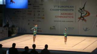 EM 2011 Sports Aerobics LITHUANIA  Logvinovaite Enrika Zujevaite Dovile Trimailovaite Justina