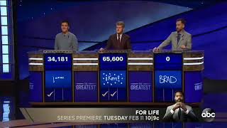 James Holzhauer Roasts Brad Rutter in Jeopardy GOAT Competition