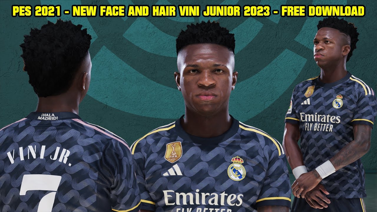 PES 2021 - NEW FACE AND HAIR VINICIUS JUNIOR 2023 + TATTOOS - CPK AND ...