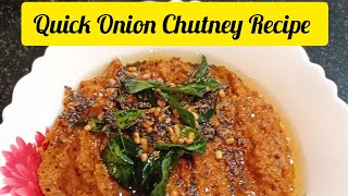 Easy onion chutney side dish for idli, dosa \u0026 rice 👌| కమ్మటి ఉల్లిపాయ పచ్చడి | Vengaya Chutney  😋