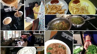 #Vlog/Busy day/Breakfast నుంచి evening snacks వరకు ఎన్ని varities/french fries/ఉల్లికారం చట్నీ/బీర