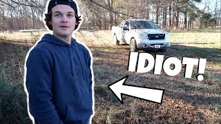 HE WANTS TO TAKE HIS TRUCK INTO THE SWAMP!?