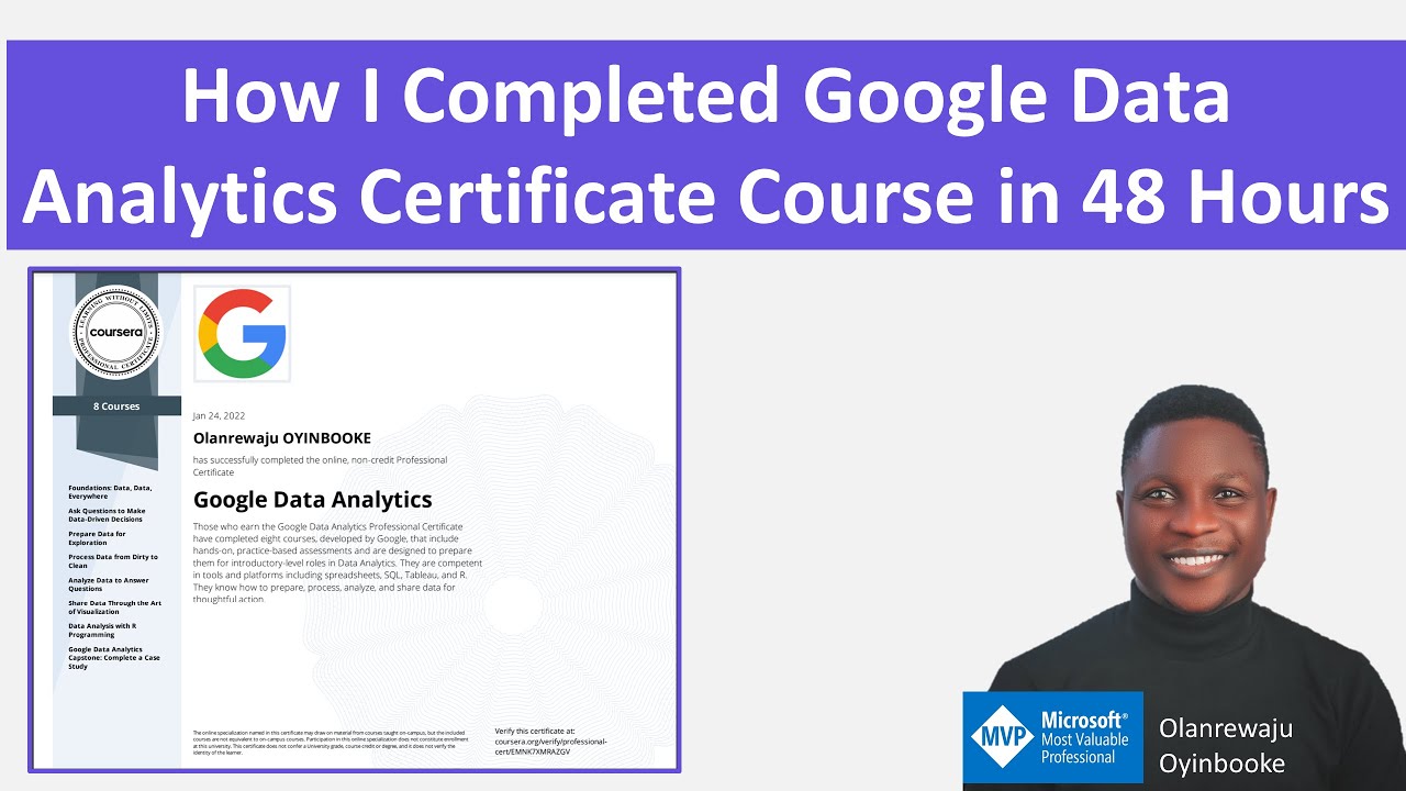 How I Completed The Google Data Analytics Certificate Course In 48
