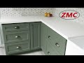 dark green cabinets