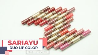 Sariayu Duo Lip Color Review \u0026 Swatches | FD Swatch Sister